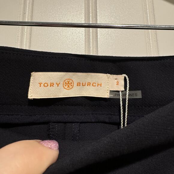 Tory Burch Maude Legging Pants Navy Blue NEW Size 2 - Picture 5 of 8